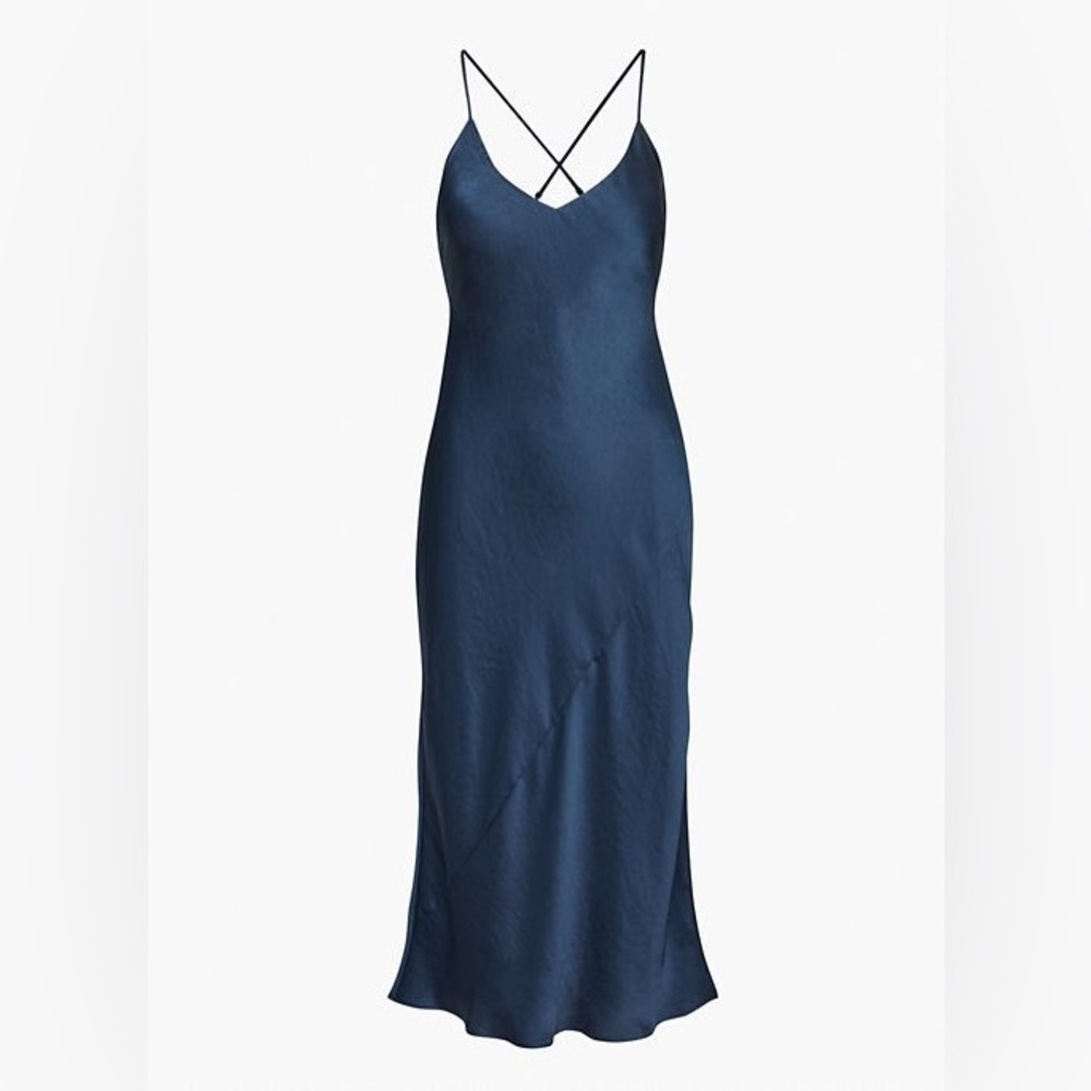 Wilfred only slip skirt dress - navy XS